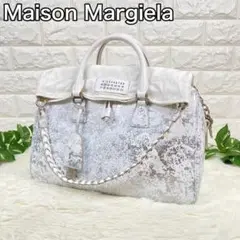 【激レア】Maison Margiela 5ac ミニボストン ステッチ 銀