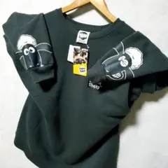 【新品】【LL】ひつじのショーン　トレーナー　裏起毛　レディース　淡い黒色