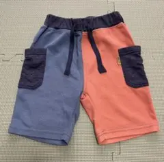 ハーフパンツ　110センチ　オレンジ＆ブルー