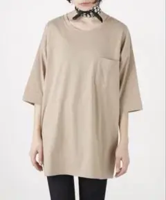 MOUSSY XXL T/S ベージュ マウジー オーバーサイズTシャツ