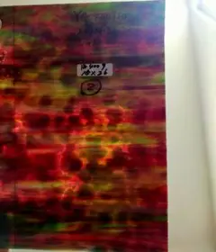 ②YG 4009 エメラルドグリーンレッド 板ガラス ステンド 15×26