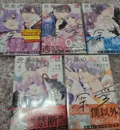 新品未開封　初版帯付き　世界の果ては深愛　1〜5巻　中野まや花