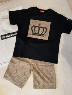 BABYDOLL 王冠プリント Tシャツとショートパンツ 120㎝　100㎝