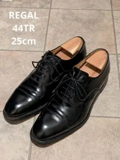 【REGAL/リーガル】44TR 25cm 黒 内羽根 ストレートチップ