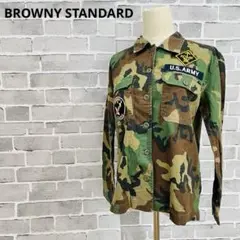 長袖 ミリタリーシャツ ブラウニースタンダード U.S.ARMY 刺繍 a730