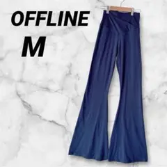 OFFLINE 【M】フレアヨガパンツ ダークブルー ナイロン88％