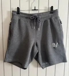 美品 B/ ロゴ入り ダークグレー スウェットショートパンツ ビースラッシュXS