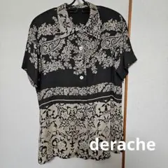 deracheシャツ　レディース　チュニック　ペイズリー柄　フリーサイズ　F