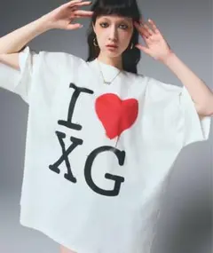 X-girl I LOVE XG BIG TEE DRESS WHITE