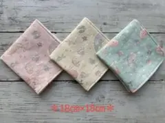 ダブルガーゼ＊ハンカチ＊ハンドメイド　イルカくじら　3枚セット