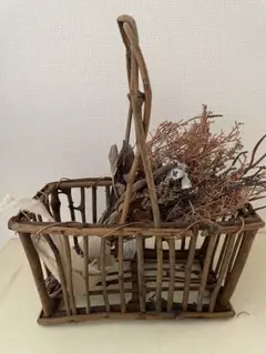 週末限定セール！自然素材　ウッドバスケット
