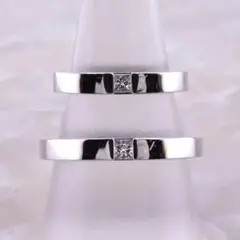 ★HARRY WINSTON★ プリンセスカット マリッジリング ペア