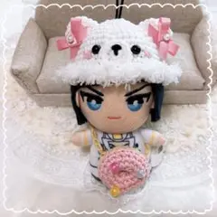 10㎝ ちびぐるみ　おまんじゅう　ぬい服　ぬいぐるみ　くま帽子　ドーナツバッグ