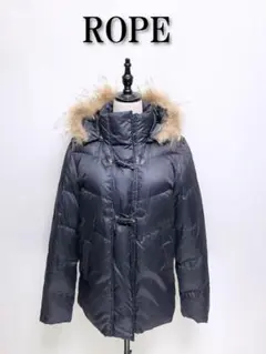 486 ROPE ロペ ダウンコート ダウンジャケット 黒ブラック ファー