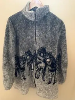 古着　ANIMAL FLEECE 動物　アニマル　フリース　ダブルジップ