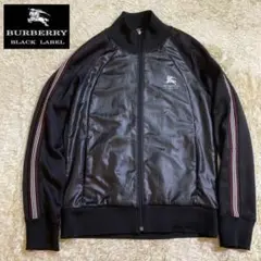 美品 Burberry バーバリー ナイロン切替 トラックジャケット ブラック