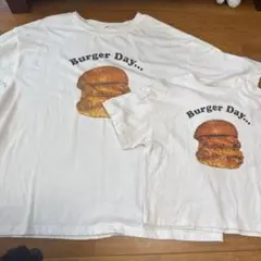 マイリトルワンダー　ハンバーガーTシャツ　親子オソロ　L120