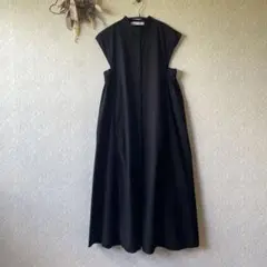 ZARA シャツワンピース　ノースリーブ　黒　Sサイズ　即日、匿名発送
