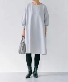 【美品】BEARDSLEY 袖パフダンボールワンピース