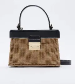 ZARA ショルダーカゴバッグ