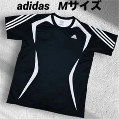 adidas スポーツシャツ M 黒　速乾　メッシュ　サラサラ　アディダスメンズ