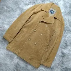 00s Y2K コーディロイジャケット Pコート ダブル 太畝 ゆるダボ