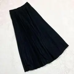 KURICA クリカ ＊ スカート ロング丈 プリーツ ブラック ベロア