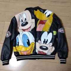 未使用 35周年 TDL ミッキー 総柄 ライダース ジャケット ミッキー 楽天市場】90s ディズニー オフィシャル ミッキー 総柄 中綿