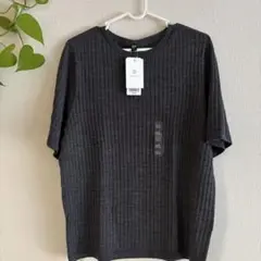 新品 UNIQLO3Dニット 五分袖トップス 3XL グレー