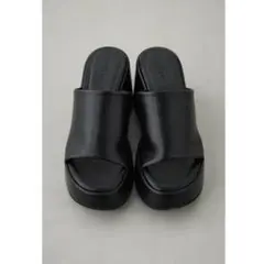 AZUL by moussy プラットフォームミュールサンダル ブラックLサイズ