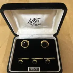カフス　オニキス　美品　ケース付　セット