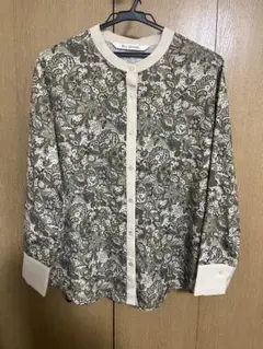RayBEAMS ビームス　ペイズリー柄　バンドカラー　シャツ　柄シャツ