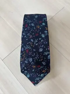 Paul Smith 花柄 ネクタイ ネイビー