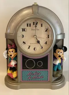 レトロ　Disney ミッキー & ミニー 目覚まし時計・置時計