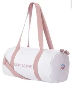 Evian(エビアン) スポーツバッグ (ホワイト/ピンク）