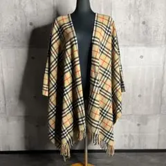 【人気】バーバリー ポンチョ ノバチェック ストール チェック アウター レア