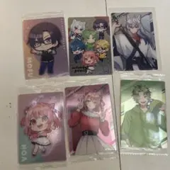 アニメ風トレーディングカード6枚セット