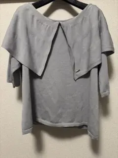【即購入可】ルオシー louoisy グレー 五分袖ニット