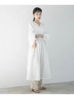 【新品】LOWRYS FARM オーガニックボイルワンピース ホワイト