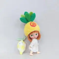 パイナップル帽子(プチブライス用被り物)