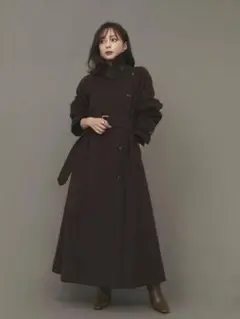 ⭐︎新品⭐︎ anuans ウールロングトレンチコート