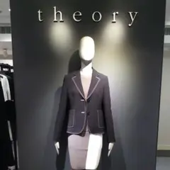 タグ付き theory コントラストステッチ テーラードジャケット 4 ブラック