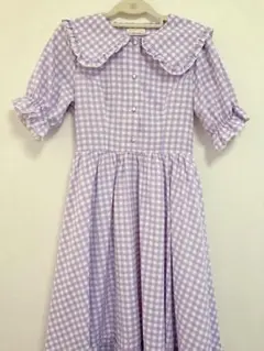 しまむら　青木美沙子　ギンガムチェック　ワンピース
