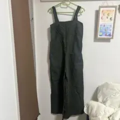 ユニクロサロペット【ダークグリーン】