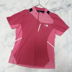 美品✨THE NORTH FACE ハーフジップT ピンク 90(L) 吸汗速乾