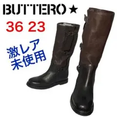 ★未使用★ブッテロ エンジニアブーツ 3連ベルト 激レア 上質 B2393 36