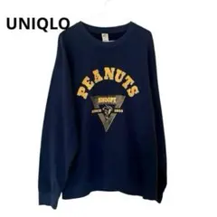 ユニクロ　UNIQLO トレーナー　ネイビー　スヌーピー　長袖