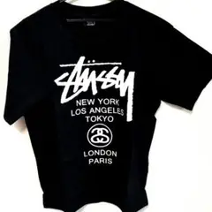 新品Stüssy ブラック Tシャツ ステューシータグ付、専用袋入り