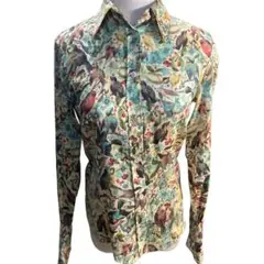 希少　ポールスミスブラック　PaulSmith 花鳥総柄　長袖シャツ