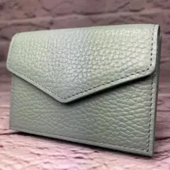 新品・未使用✨Atelier nuu アトリエヌウ 三つ折り財布 レザー シボ革